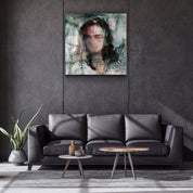 ・"Abstract Woman Oil Painting"・Glass Wall Art - ArtDesigna Glass Printing Wall Art