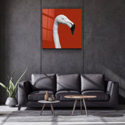 ・"Flamingo - Red"・Glass Wall Art - ArtDesigna Glass Printing Wall Art