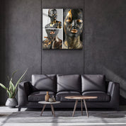 ・"Abstract Makeup Artist - Hush V2"・Glass Wall Art - ArtDesigna Glass Printing Wall Art