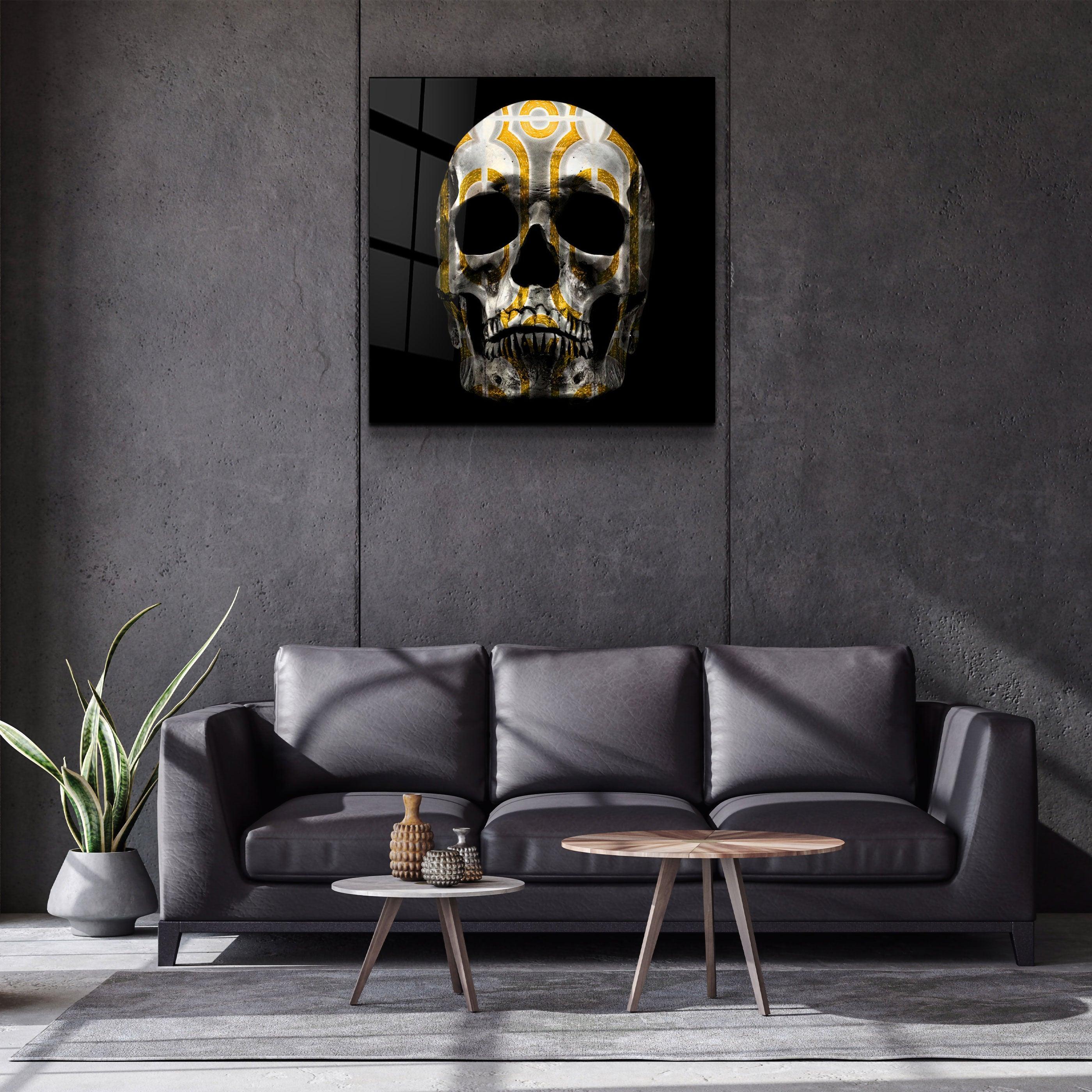 ・"Abstract Skull"・Glass Wall Art - ArtDesigna Glass Printing Wall Art