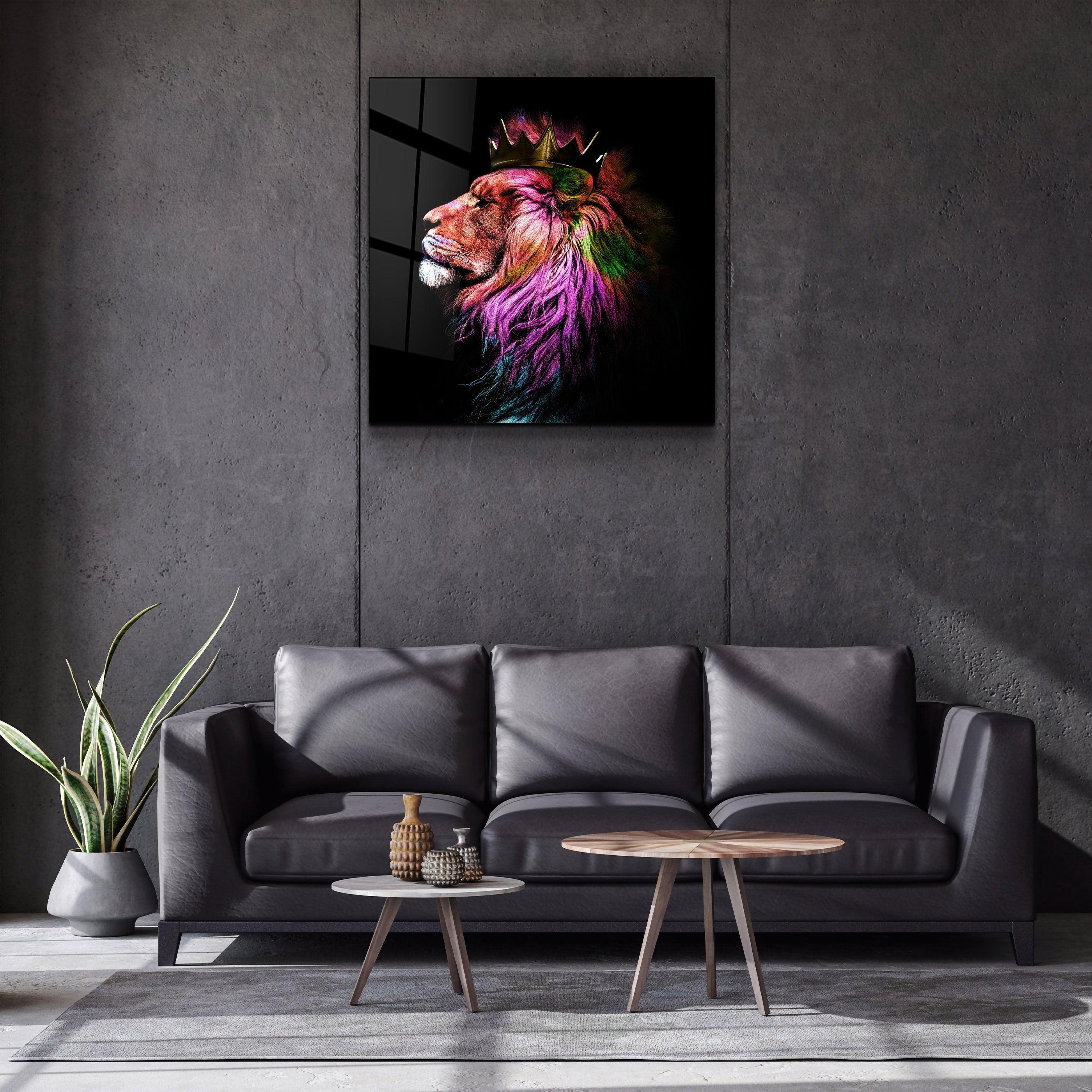 The King | Designer's Collection Glass Wall Art - Artdesigna