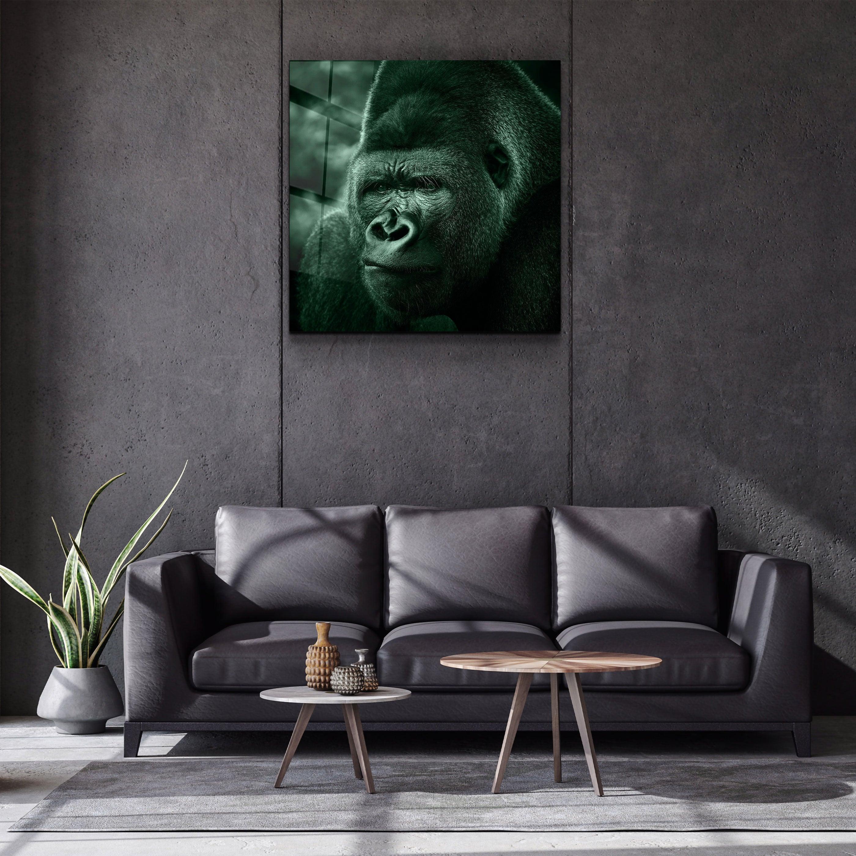 ・"Gorilla"・Glass Wall Art - ArtDesigna Glass Printing Wall Art