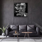 ・"Charles Bukowski"・Designers Collection Glass Wall Art - ArtDesigna Glass Printing Wall Art