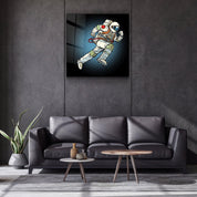 ・"Cartoon Astronaut"・Glass Wall Art - ArtDesigna Glass Printing Wall Art