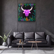 ・"Animal Republic-Wild Cattle"・Designers Collection Glass Wall Art - ArtDesigna Glass Printing Wall Art