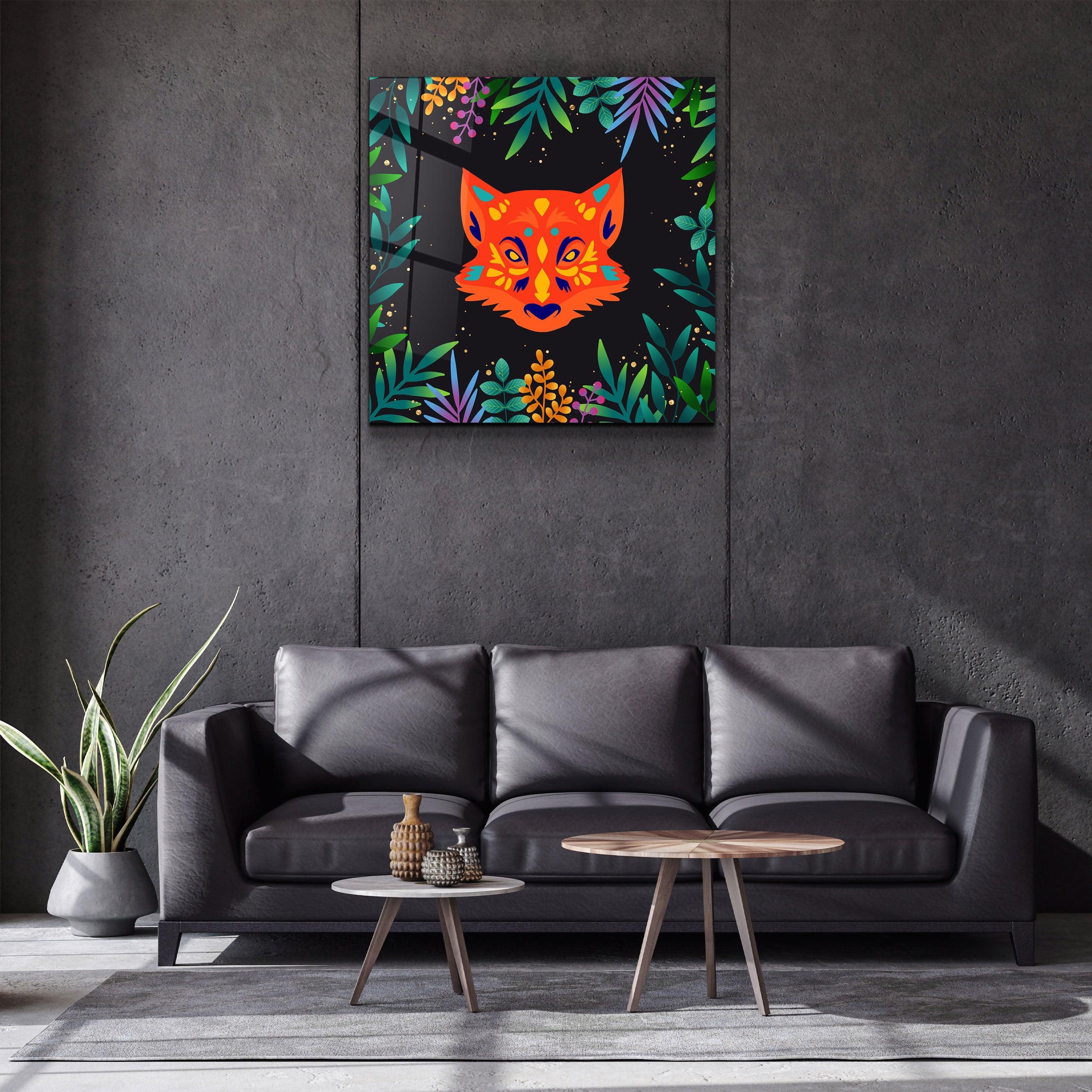 ・"Animal Republic-Fox"・Designers Collection Glass Wall Art - ArtDesigna Glass Printing Wall Art