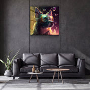 ."Spy Dog". Secret World Collection Glass Wall Art - ArtDesigna Glass Printing Wall Art