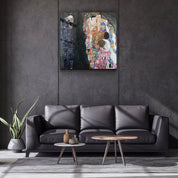."Gustav Klimt's Death and Life (1910-1915)". Glass Wall Art - ArtDesigna Glass Printing Wall Art