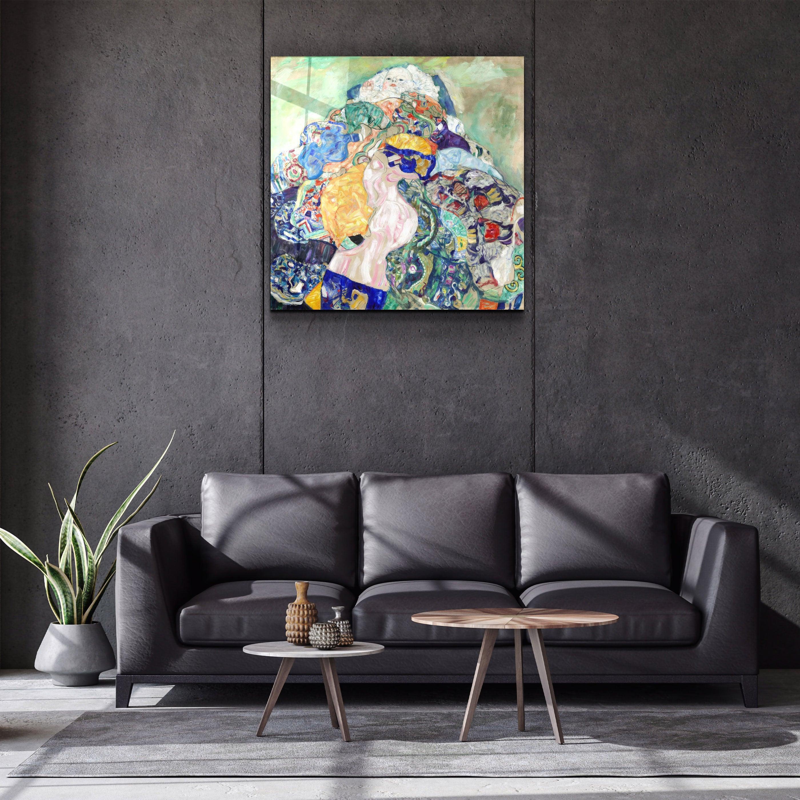 ."Baby (Cradle)by Gustav Klimt (1917–1918) .". Glass Wall Art - ArtDesigna Glass Printing Wall Art