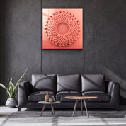 ."Abstract Circular Knitting V3". Designer's Collection Glass Wall Art - ArtDesigna Glass Printing Wall Art