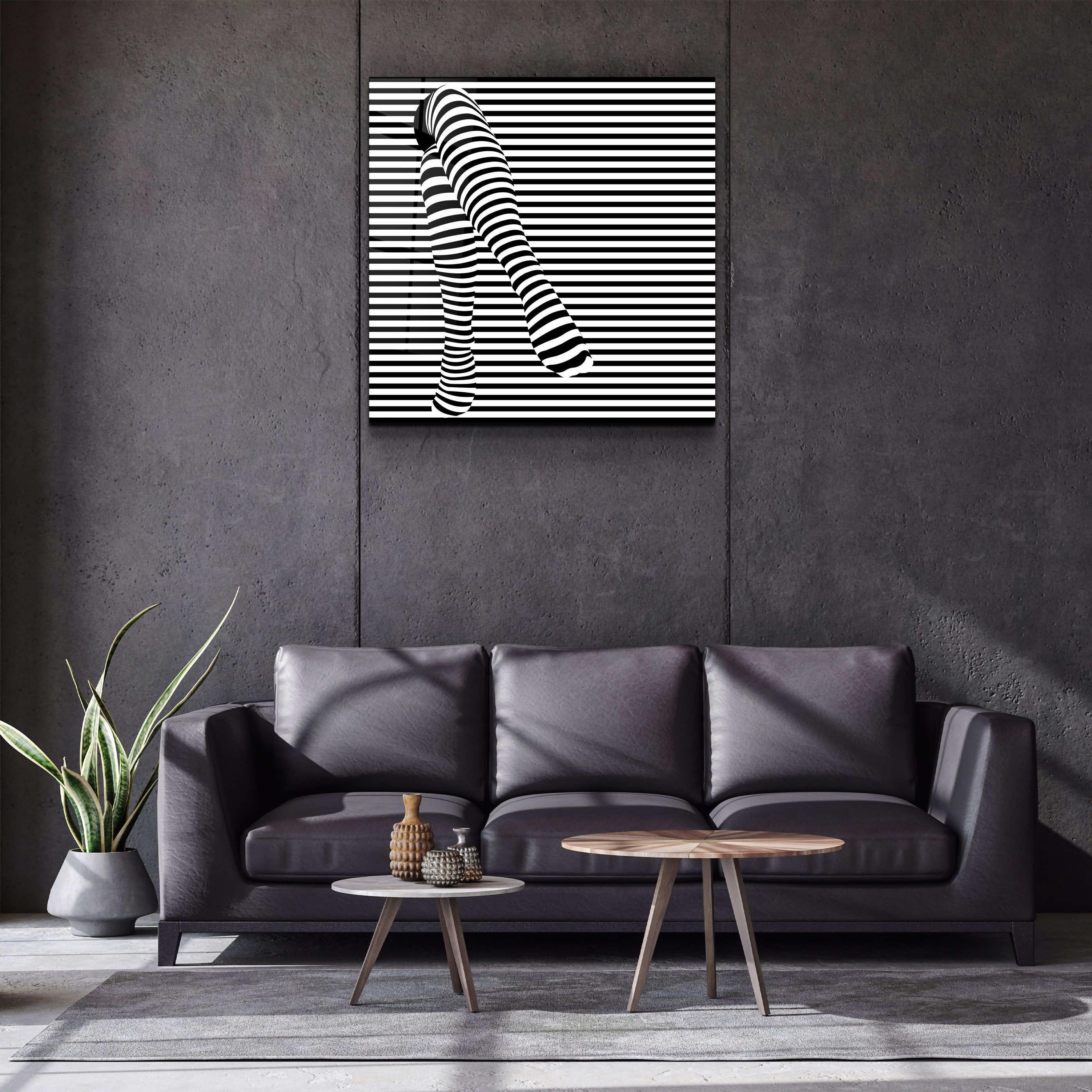 ."Line Legs". Designer's Collection Glass Wall Art - ArtDesigna Glass Printing Wall Art