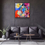 ."Rabbit Illustration". Designer's Collection Glass Wall Art - ArtDesigna Glass Printing Wall Art