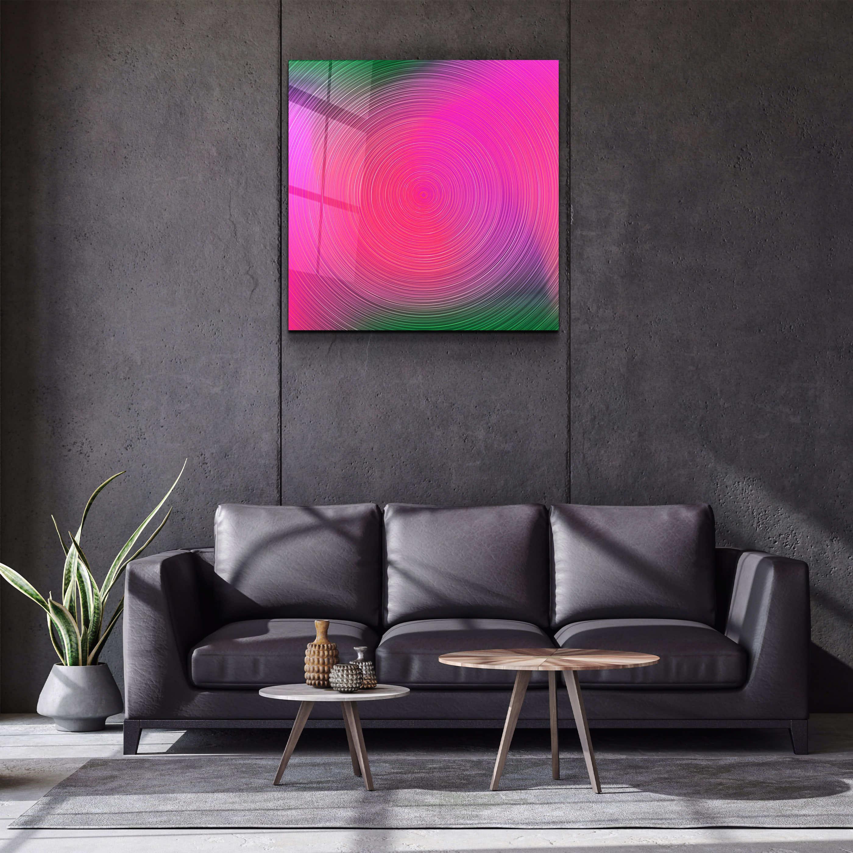 ."Pink Hypnosis". Designer's Collection Glass Wall Art - ArtDesigna Glass Printing Wall Art