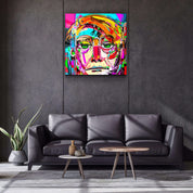 ."Face Illustration-Abstract". Designer's Collection Glass Wall Art - ArtDesigna Glass Printing Wall Art