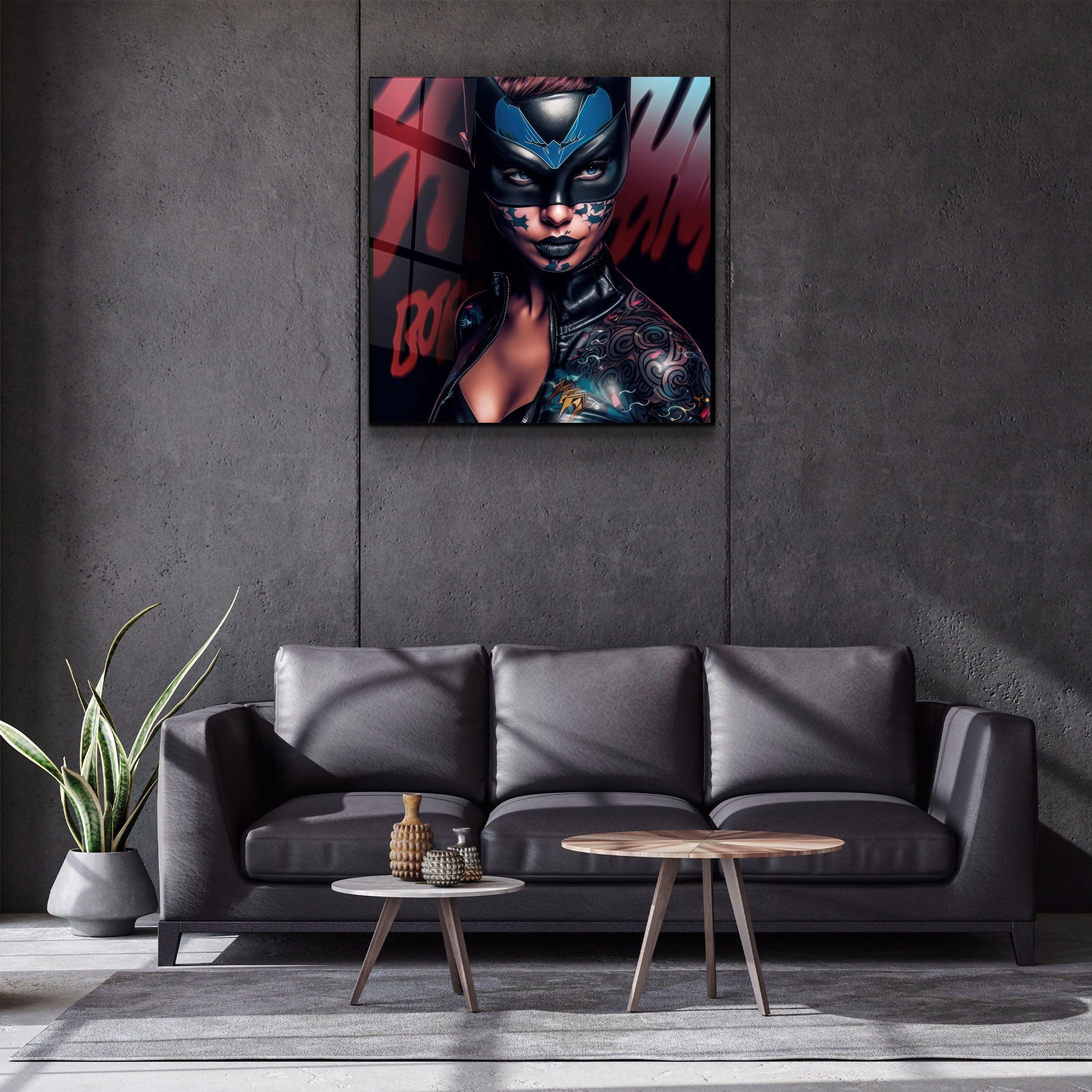 ."Tattooed v8". Designer's Collection Glass Wall Art - ArtDesigna Glass Printing Wall Art
