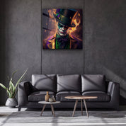 ."Joker of the Dark Side". Secret World Collection Glass Wall Art - ArtDesigna Glass Printing Wall Art