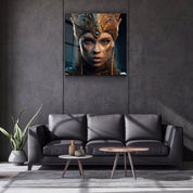 ."Woman Warrior 3". Secret World Collection Glass Wall Art - ArtDesigna Glass Printing Wall Art