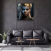 ."Woman Warrior 4". Secret World Collection Glass Wall Art - ArtDesigna Glass Printing Wall Art