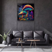 ."Neon Fungies". Designer's Collection Glass Wall Art - ArtDesigna Glass Printing Wall Art