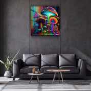 ."Neon Fungies V2". Designer's Collection Glass Wall Art - ArtDesigna Glass Printing Wall Art