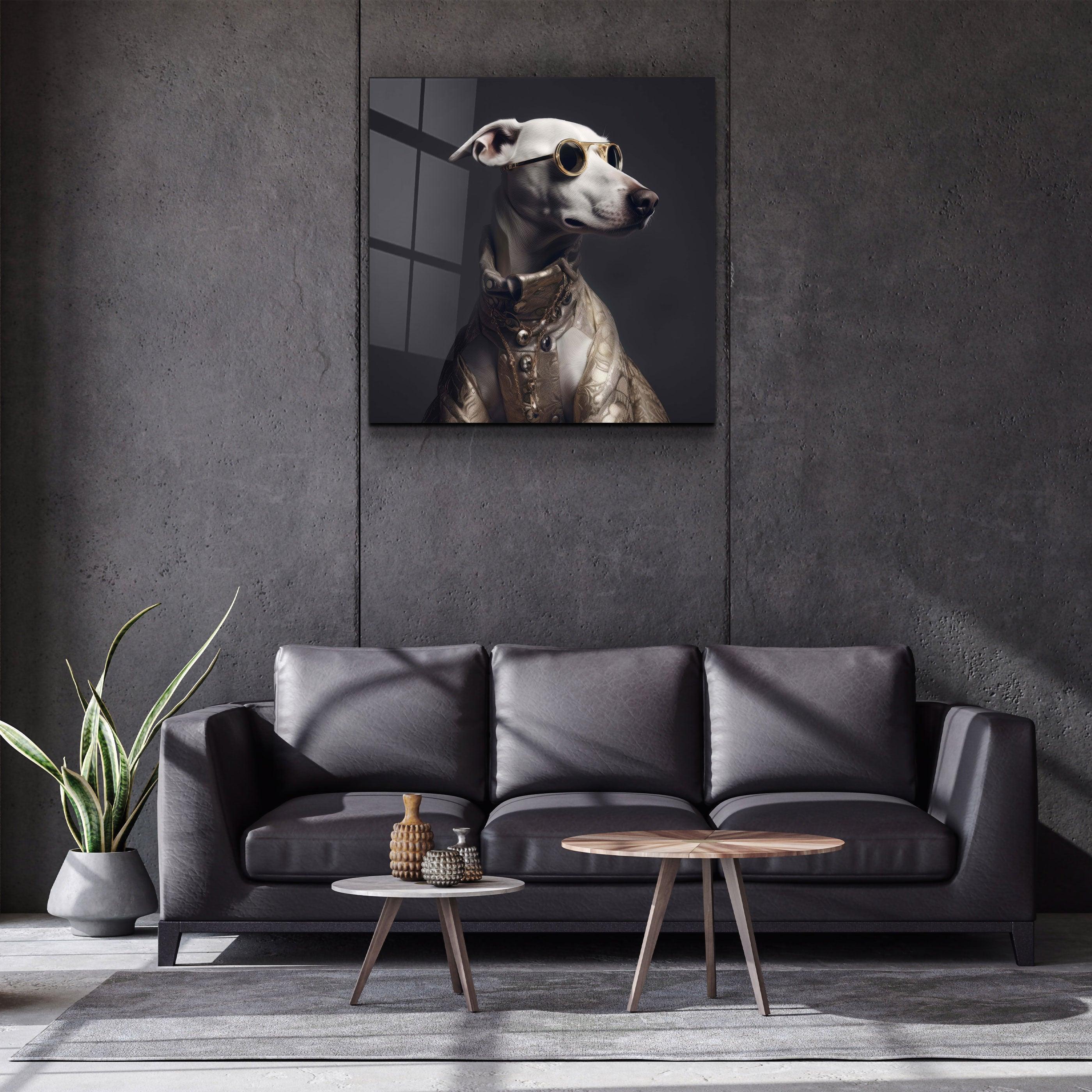 ."Stylish Dogs - V2". Designer's Collection Glass Wall Art - ArtDesigna Glass Printing Wall Art