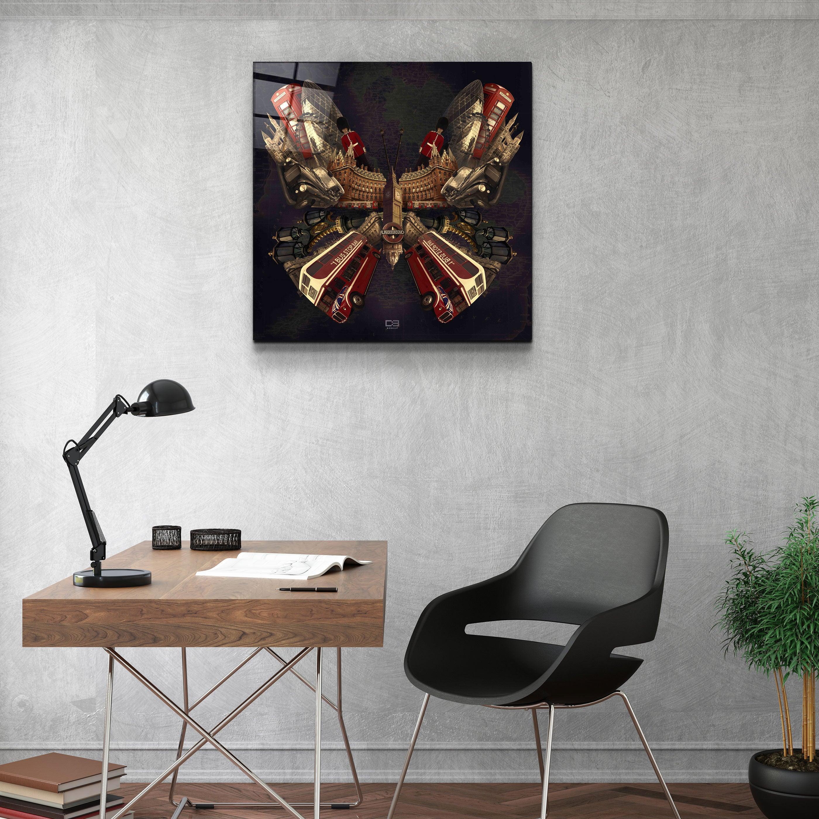 ・"Butterfly London"・Designers Collection Glass Wall Art - ArtDesigna Glass Printing Wall Art