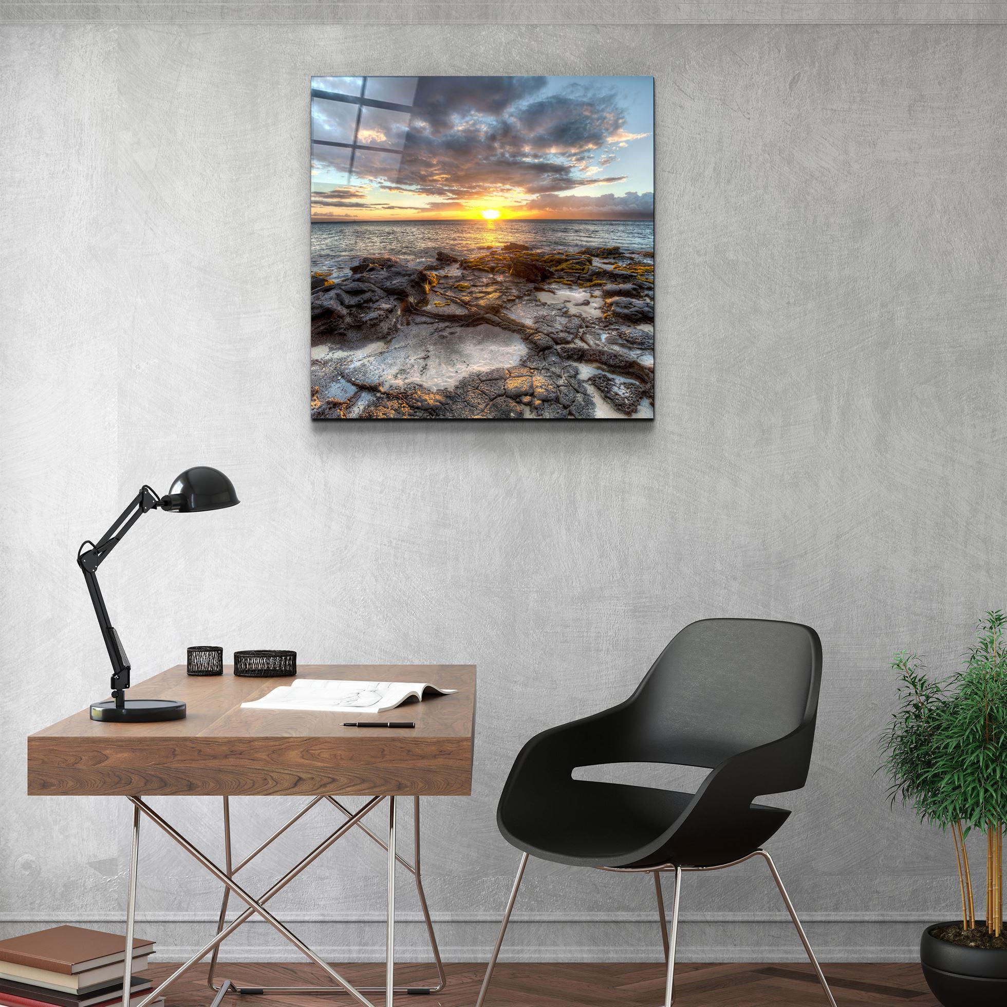 ・"Sunset Sea"・Glass Wall Art - ArtDesigna Glass Printing Wall Art