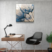 ・"Blue Flower"・Glass Wall Art - ArtDesigna Glass Printing Wall Art