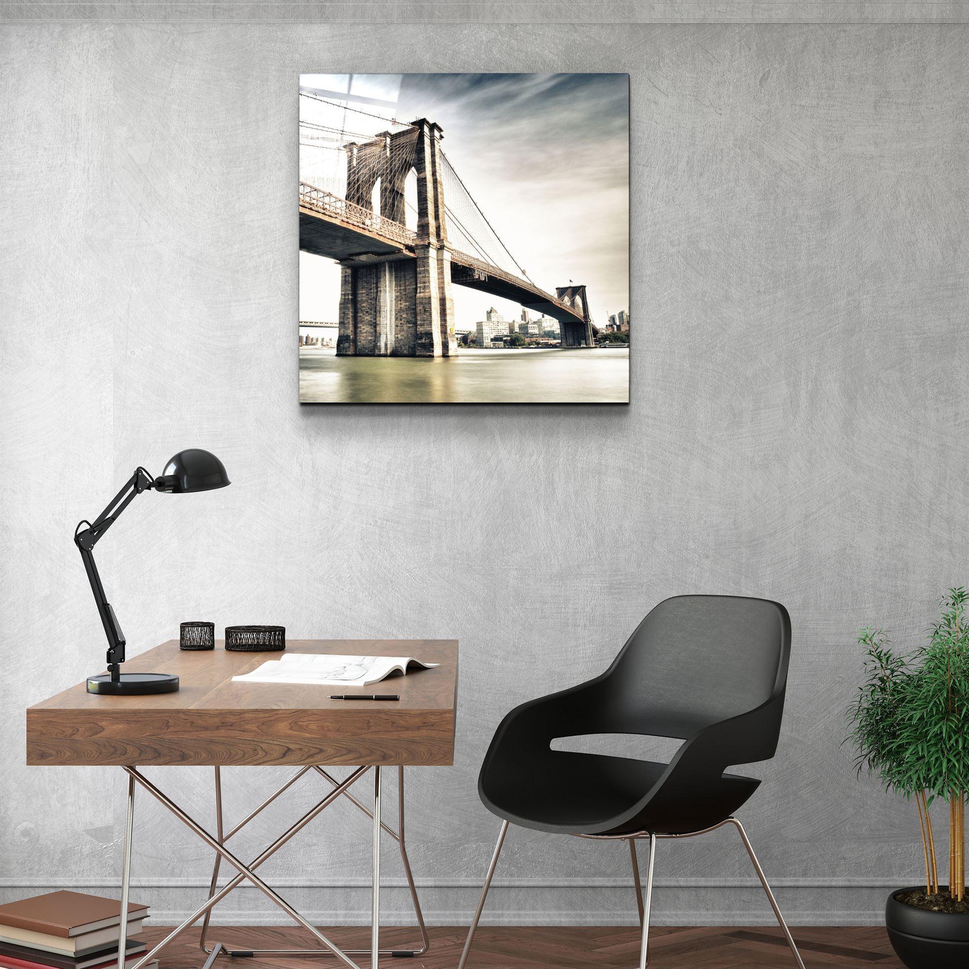 ・"Brooklyn Bridge"・Glass Wall Art - ArtDesigna Glass Printing Wall Art