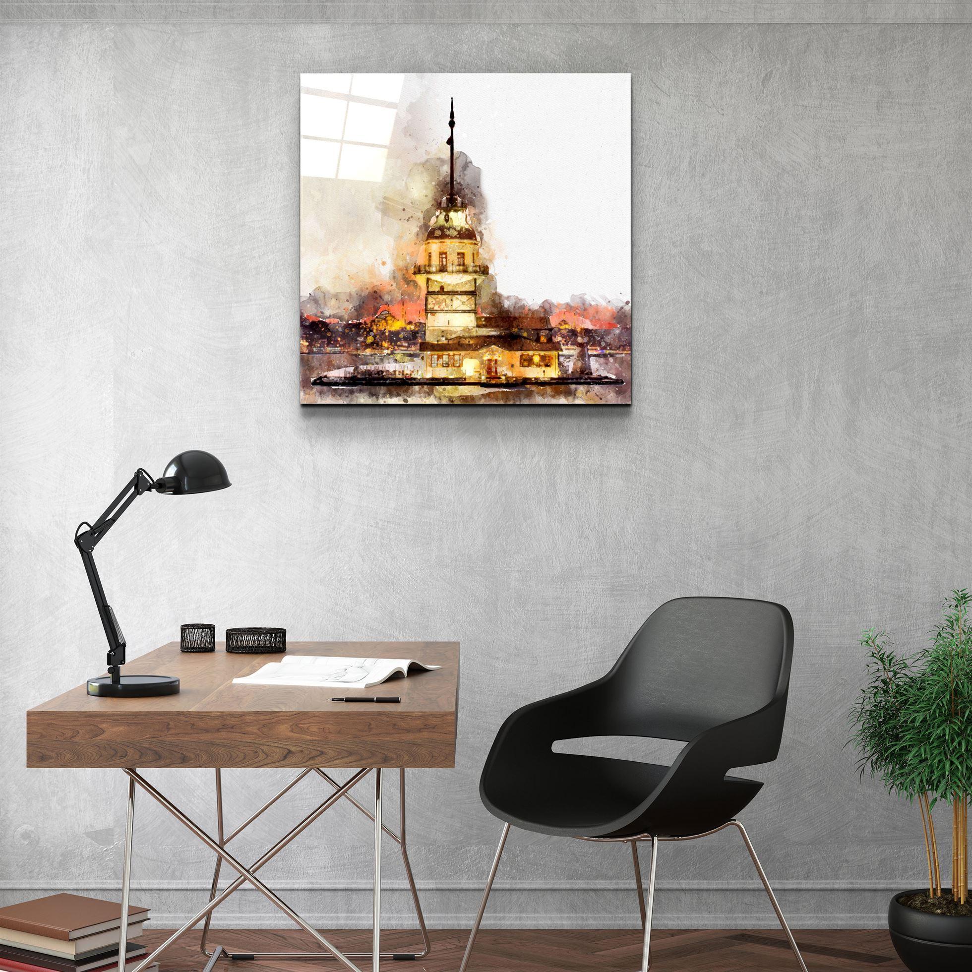 Maiden's Tower-Turkey - Glass Wall Art - Artdesigna
