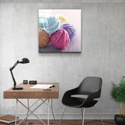 ・"Colored Yarn Balls"・Glass Wall Art - ArtDesigna Glass Printing Wall Art