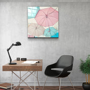 ・"Colorful Umbrellas"・Glass Wall Art - ArtDesigna Glass Printing Wall Art