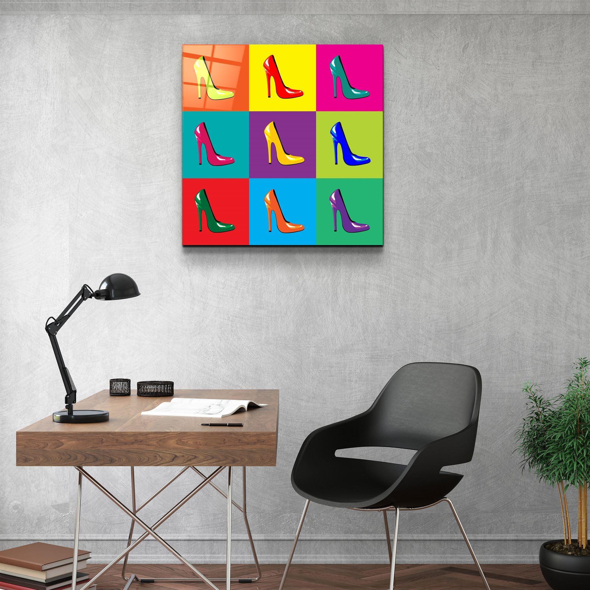 ・"Colorful Shoes"・Glass Wall Art - ArtDesigna Glass Printing Wall Art
