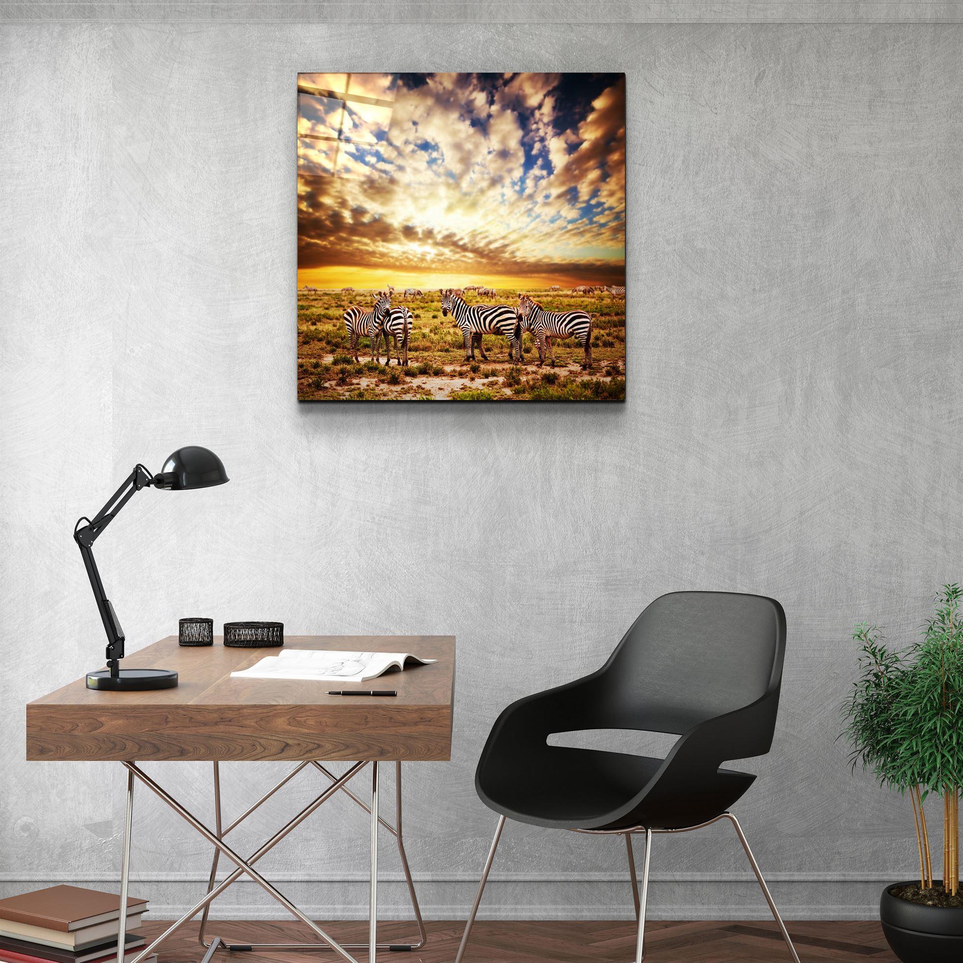 ・"Zebras"・Glass Wall Art - ArtDesigna Glass Printing Wall Art