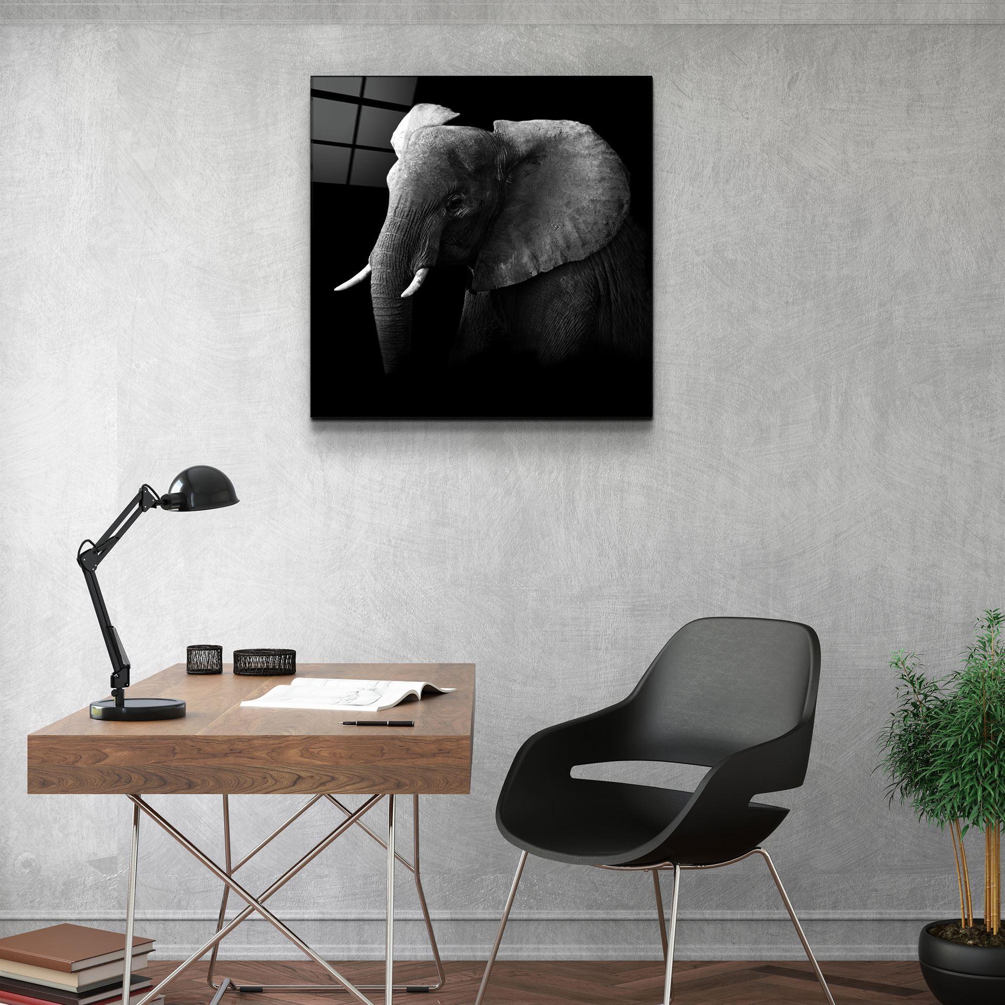 ・"Elephant"・Glass Wall Art - ArtDesigna Glass Printing Wall Art