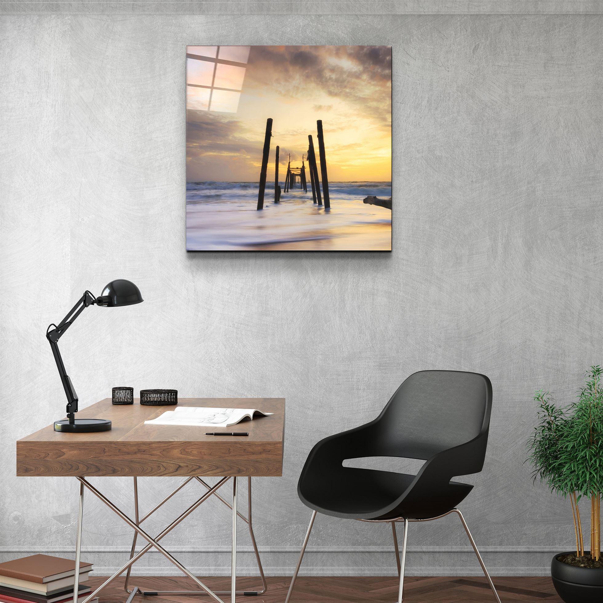 ・"Ruined Dock"・Glass Wall Art - ArtDesigna Glass Printing Wall Art