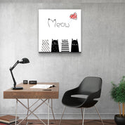 ・"Meow (Cat)"・Glass Wall Art - ArtDesigna Glass Printing Wall Art