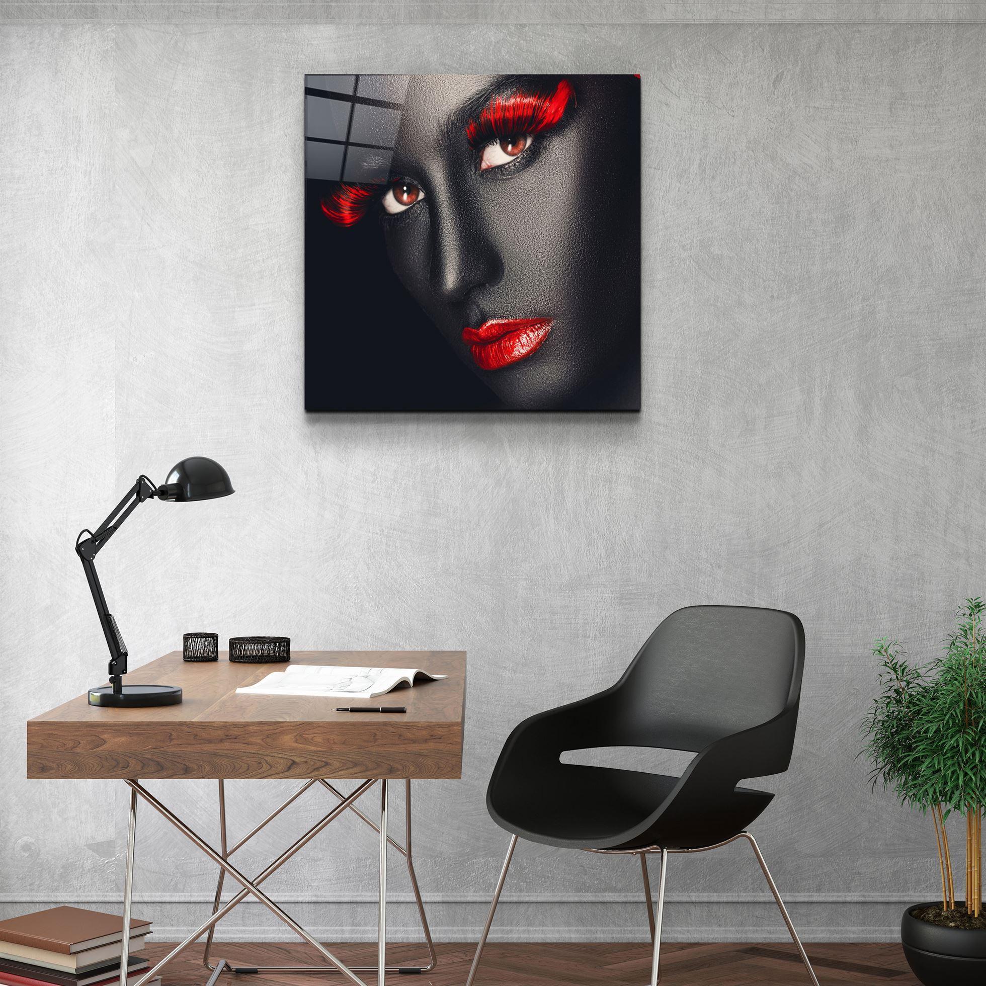 ・"Red Expressions"・Glass Wall Art - ArtDesigna Glass Printing Wall Art