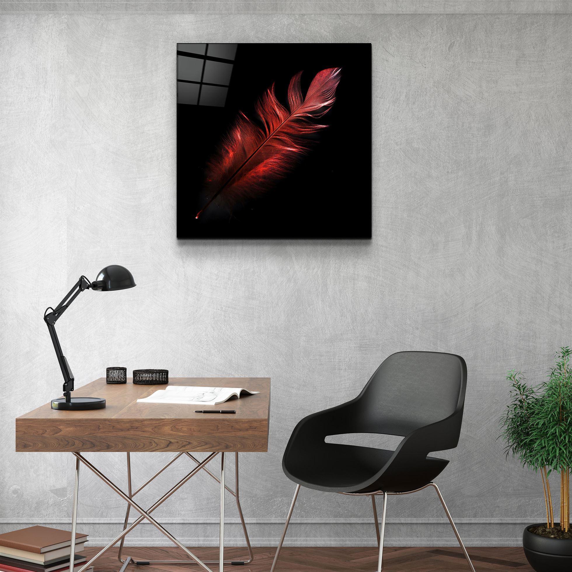 ・"Colorful Feather"・Glass Wall Art - ArtDesigna Glass Printing Wall Art