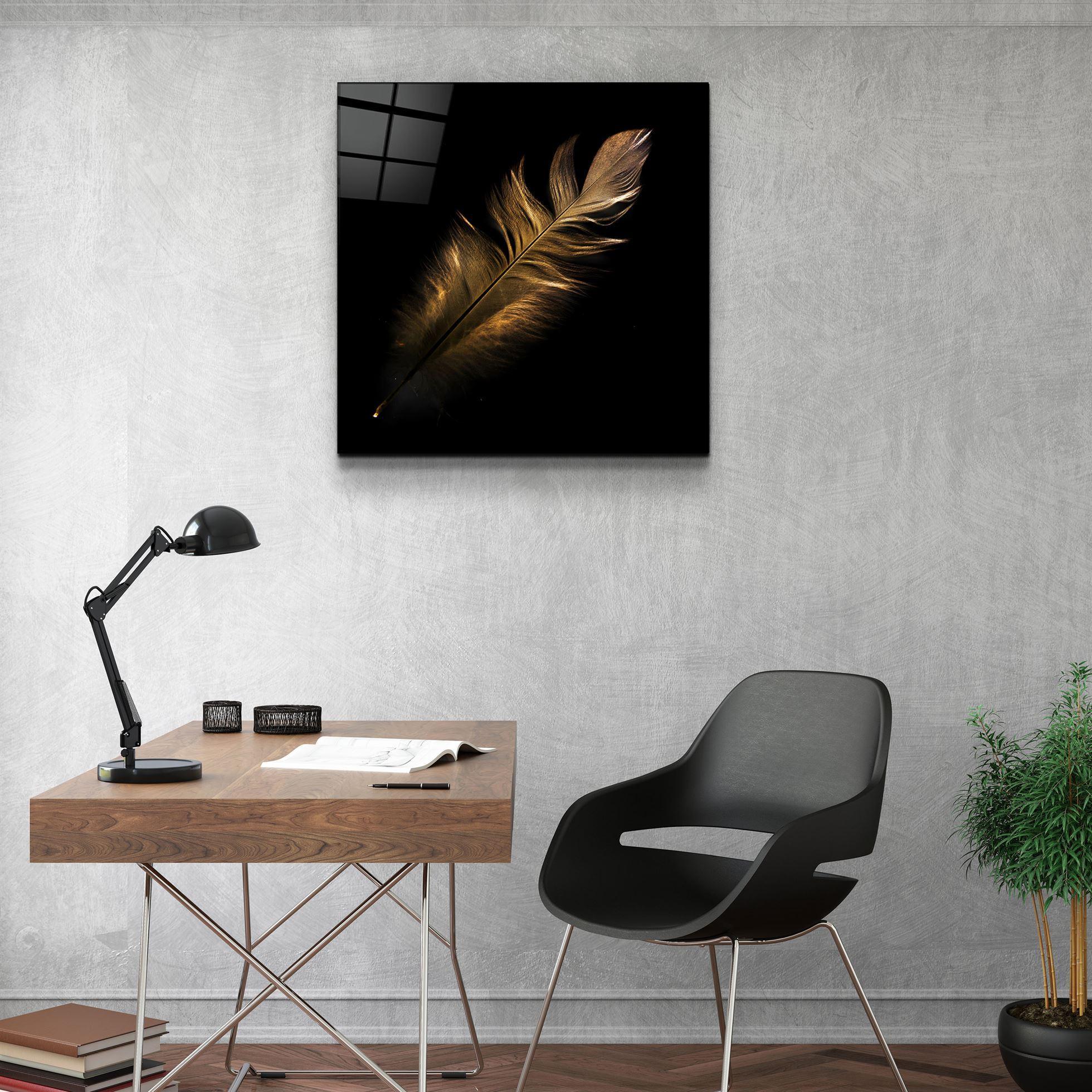 ・"Colorful Feather"・Glass Wall Art - ArtDesigna Glass Printing Wall Art
