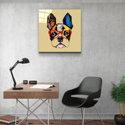 ・"Abstract Dog Face"・Glass Wall Art - ArtDesigna Glass Printing Wall Art