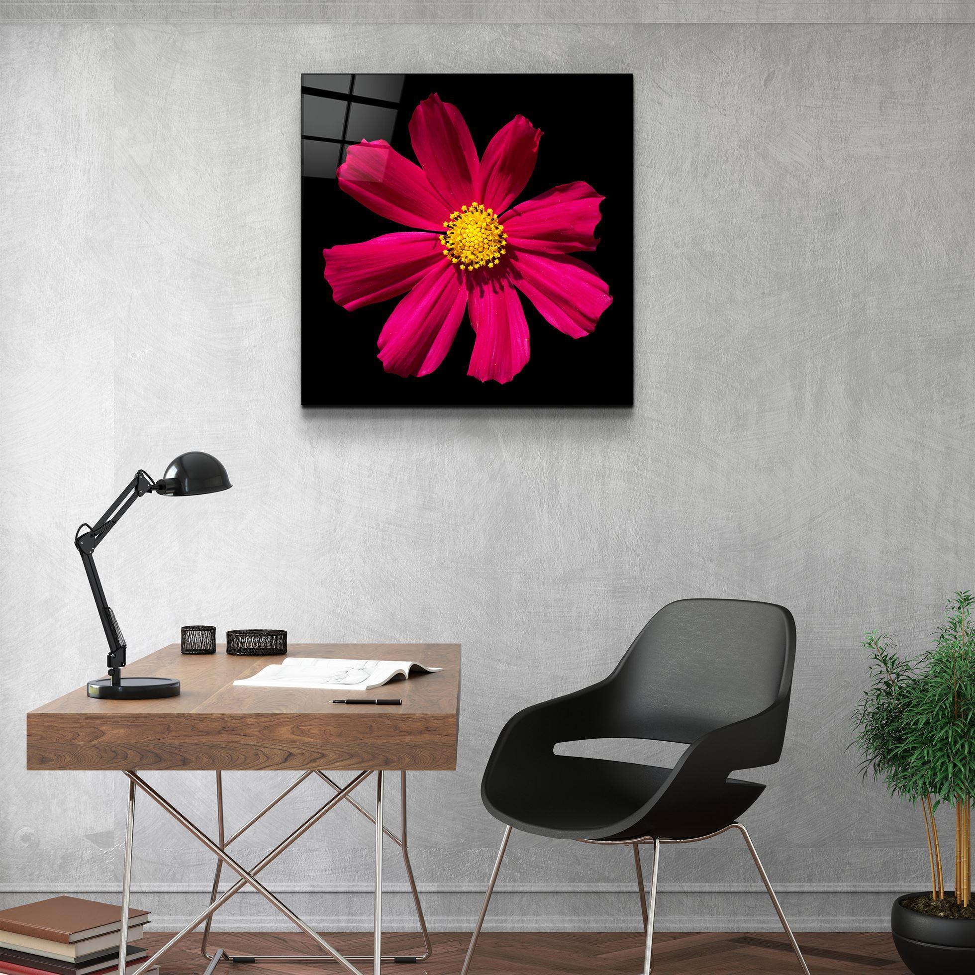 ・"Red flower"・Glass Wall Art - ArtDesigna Glass Printing Wall Art
