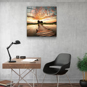 ・"Dock and Landscape"・Glass Wall Art - ArtDesigna Glass Printing Wall Art