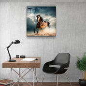 Running with the Herd | Glass Wall Art - Artdesigna