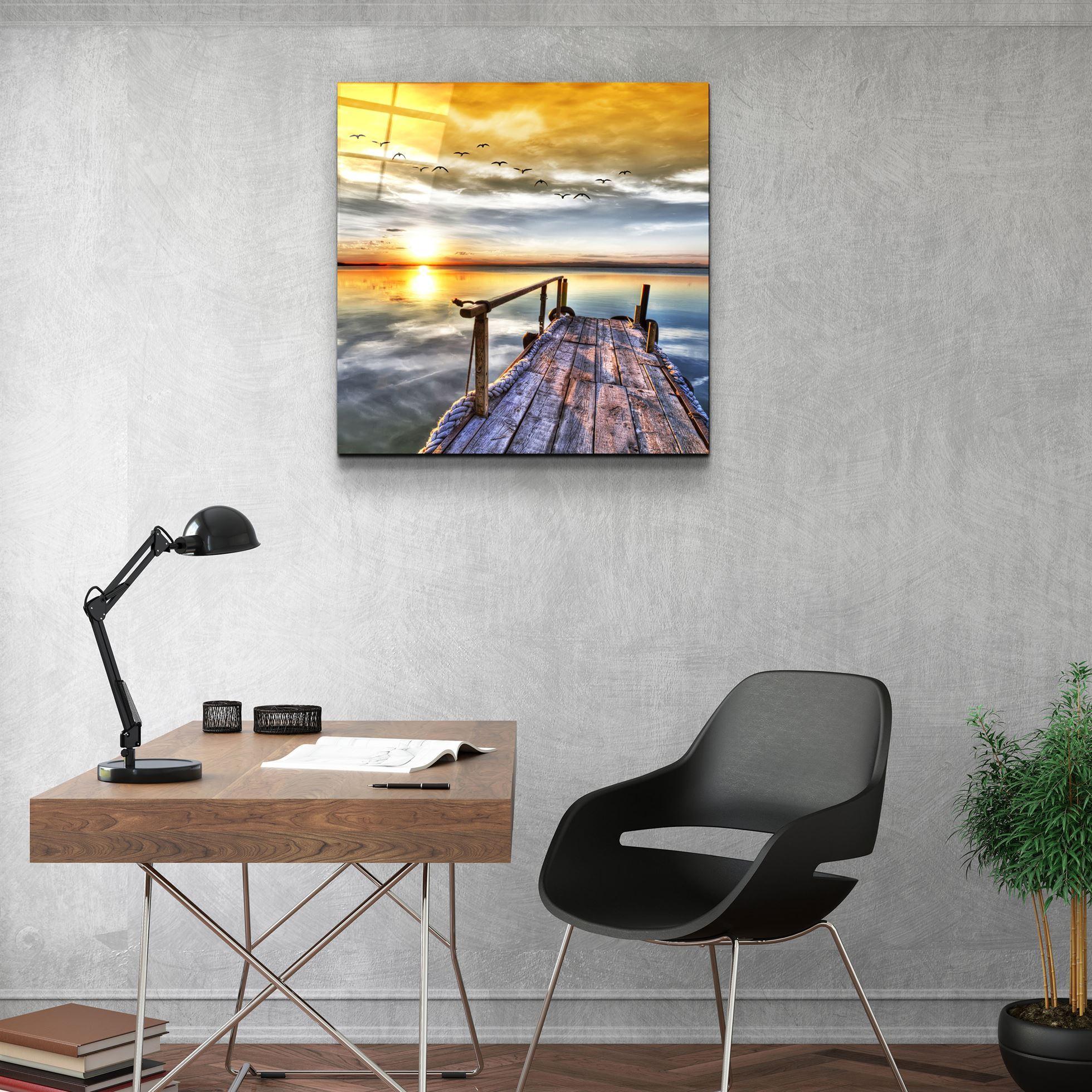 ・"Sunset Landscape"・Glass Wall Art - ArtDesigna Glass Printing Wall Art