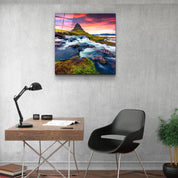 ・"Mountain River Landscape"・Glass Wall Art - ArtDesigna Glass Printing Wall Art