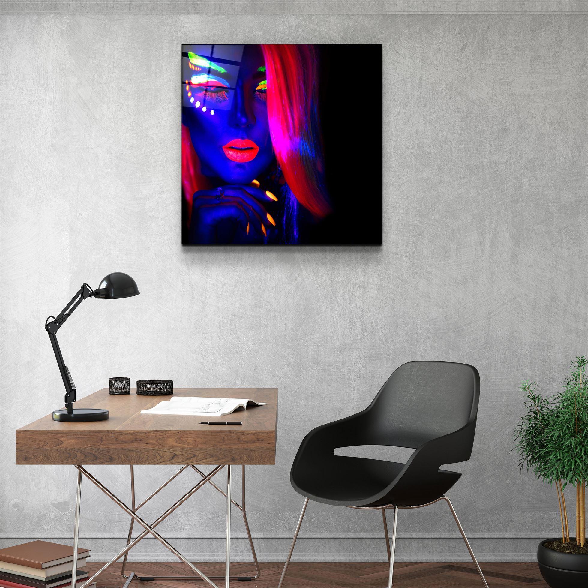 ・"Neon Dancer"・Glass Wall Art - ArtDesigna Glass Printing Wall Art