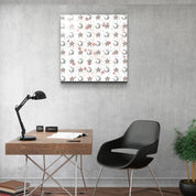 ."Moon Drops White". Glass Wall Art - ArtDesigna Glass Printing Wall Art