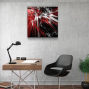 ・"Red Explosion"・Glass Wall Art - ArtDesigna Glass Printing Wall Art