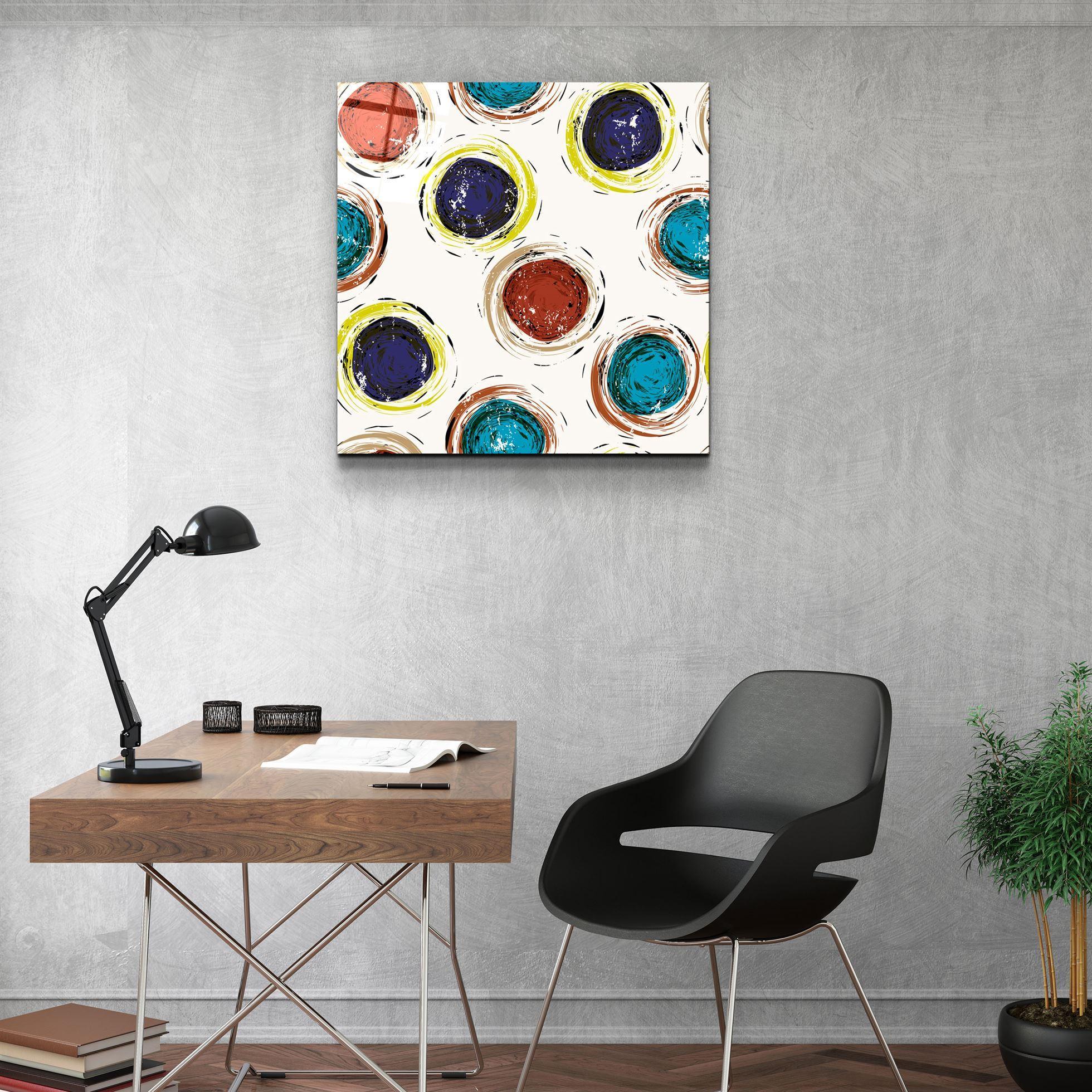 ・"Abstract Circles"・Glass Wall Art - ArtDesigna Glass Printing Wall Art